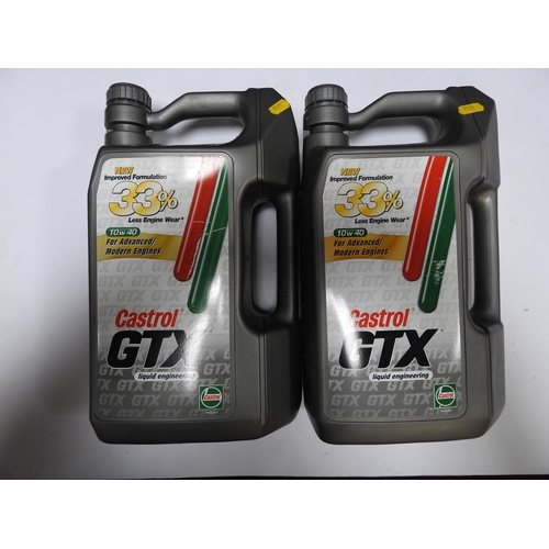 253 - 2x 5L containers of Castrol GTX1040 engine oil