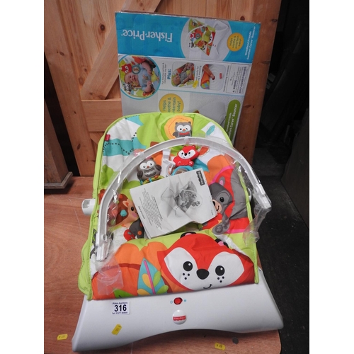 316 - New Fisher Price comfort curve baby bouncer