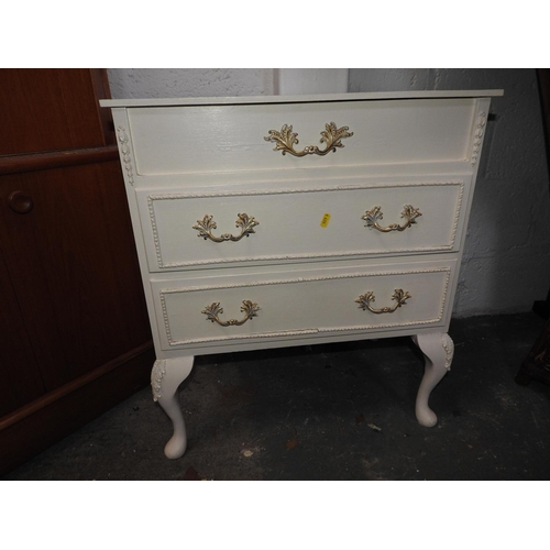 331 - Two drawer Rococo style chest of drawers - 25x 15x 28''