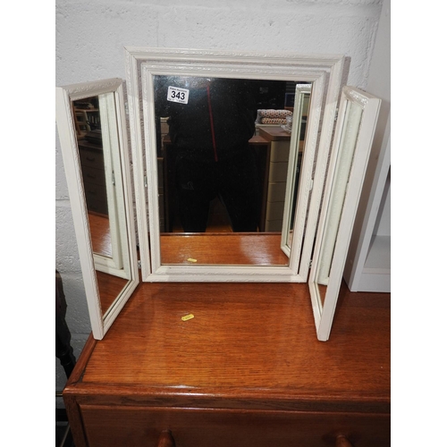 343 - Trifold dressing table mirror