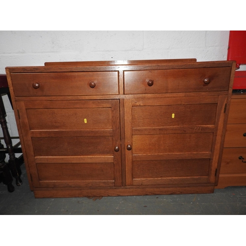 346 - Oak sideboard with two drawers over two cupboards - 48x 18x 33''