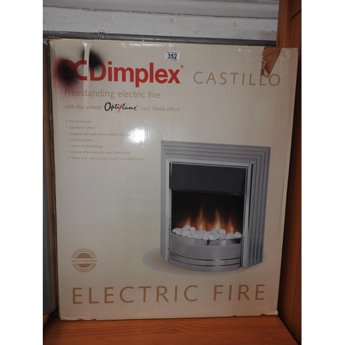 352 - Boxed Dimplex Castillo electric fire