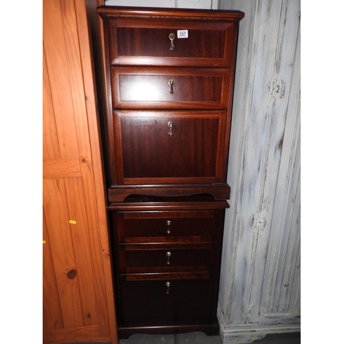 357 - Pair of three drawer bedside cabinets