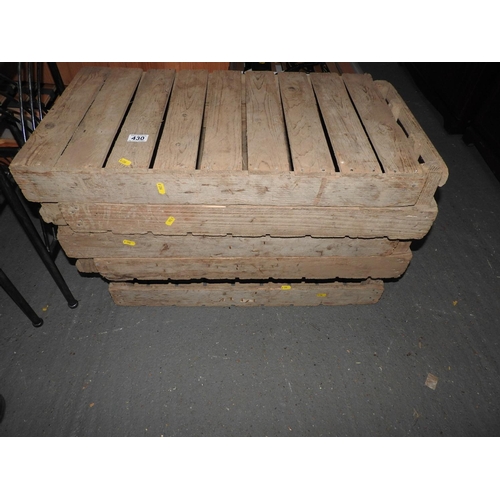 430 - 5x wooden seed trays