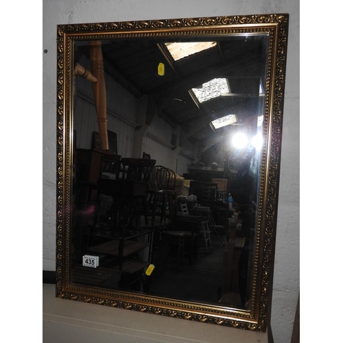 435 - Gilt framed bevel edged mirror