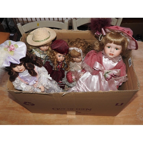 448 - Box of collectors dolls