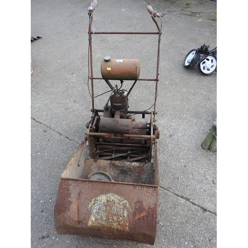 86 - Vintage Qualcast petrol lawn mower