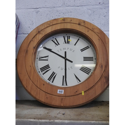 448 - Large Pine wall clock - 28