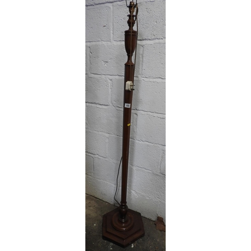 65 - Walnut standard lamp