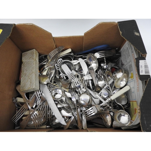 954 - Box of vintage cutlery