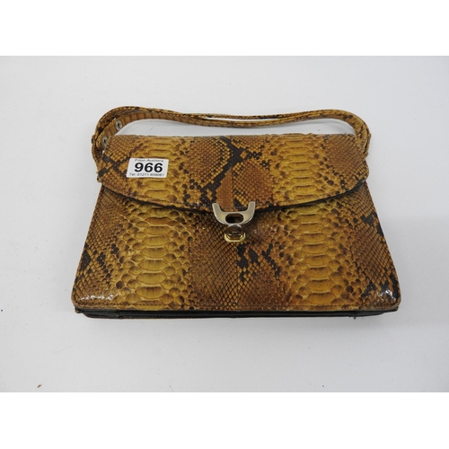 966 - Snakeskin handbag