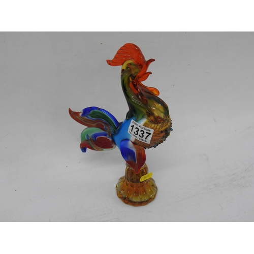 1337 - Murano type glass cockerel