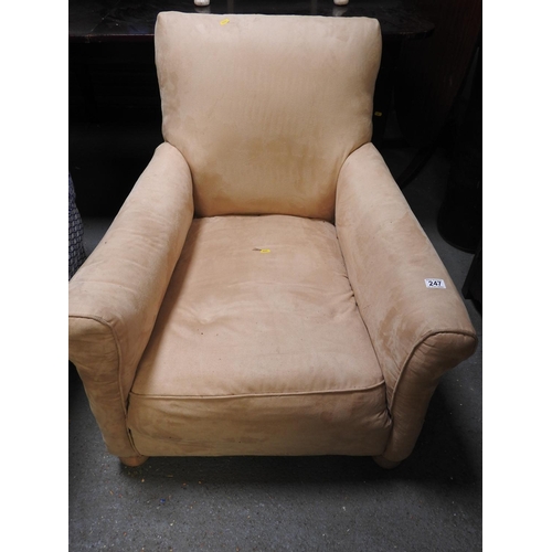 247 - Suede effect armchair