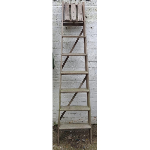 5 - Folding wooden step ladders