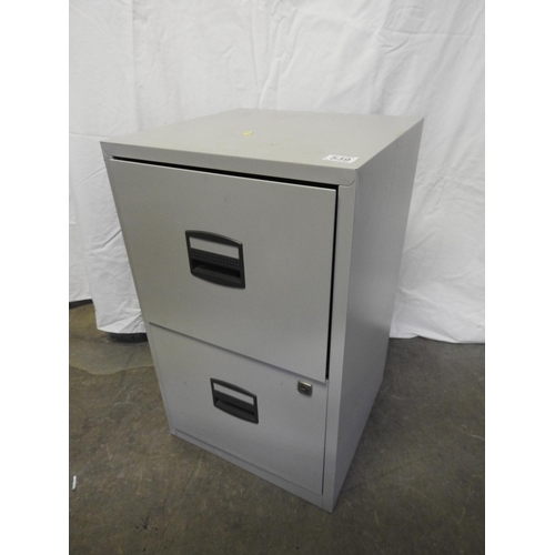 539 - Two drawer metal filing cabinet