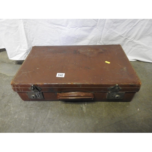 540 - Old leather suitcase