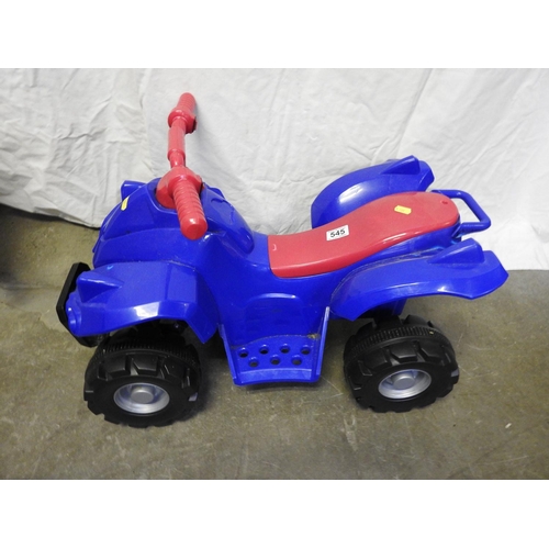 545 - Child's plastic quad bike