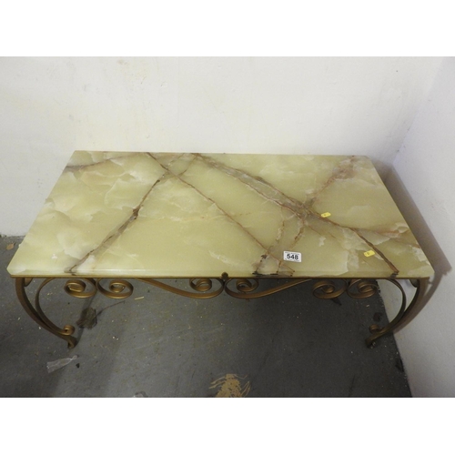 548 - Marble topped coffee table