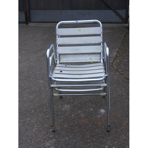 55 - Pair of metal garden chairs