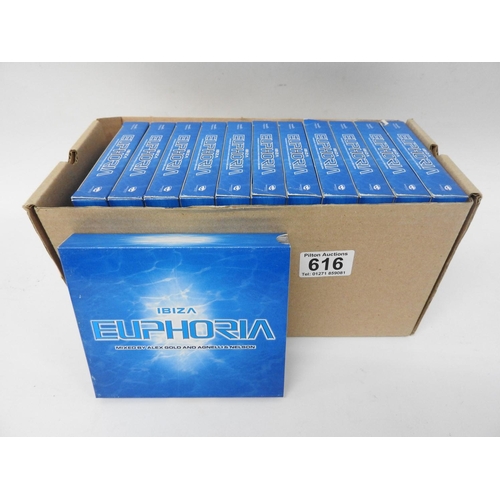 616 - 12x new Ibiza Euphoria CD sets - mixed by Alex Gold