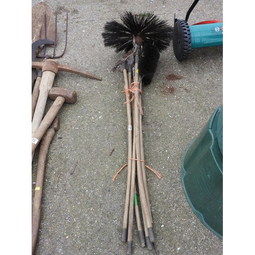 72 - Drain rods and sweep brushes
