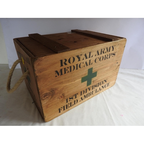 794 - Wooden box for Royal Army Medical Corpse