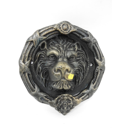836 - Cast door knocker - Lion mask