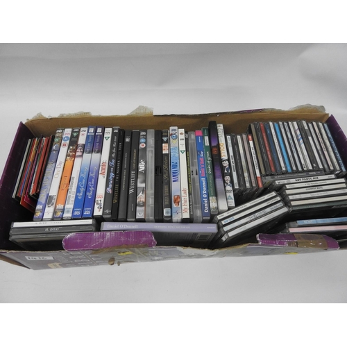 1416 - Box of DVDs and CDs