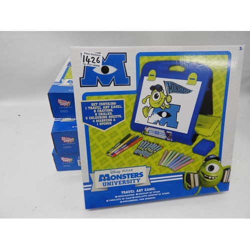 1426 - Boxed Monsters University travel art easel sets