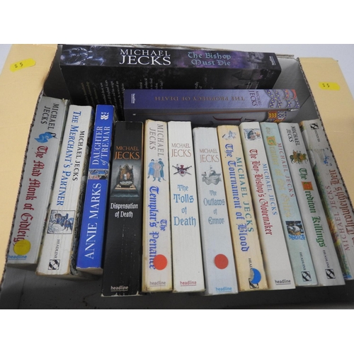 1430 - Box of books -Michael Jecks novels