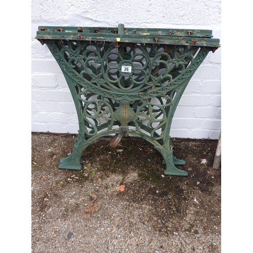 26 - Metal garden table supports