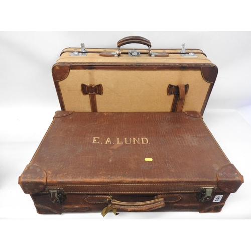 849 - 2x vintage suitcases