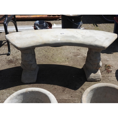 258 - Concrete garden bench