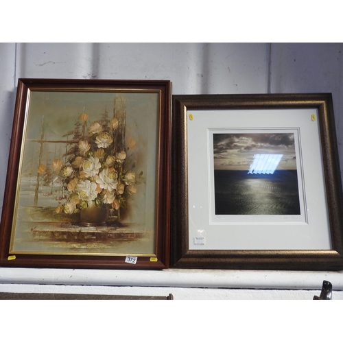 372 - Framed picture and a framed singed Peter Fellows limited edition print