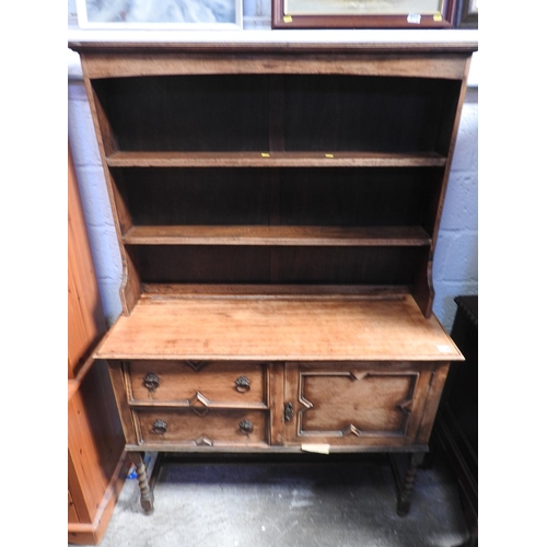 374 - Oak barley twist dresser - 48x 18x 72