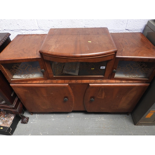 381 - 60s drinks cabinet - 52x 19x 36