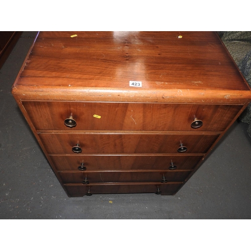 423 - Chest of five drawers - 30x 16x 40