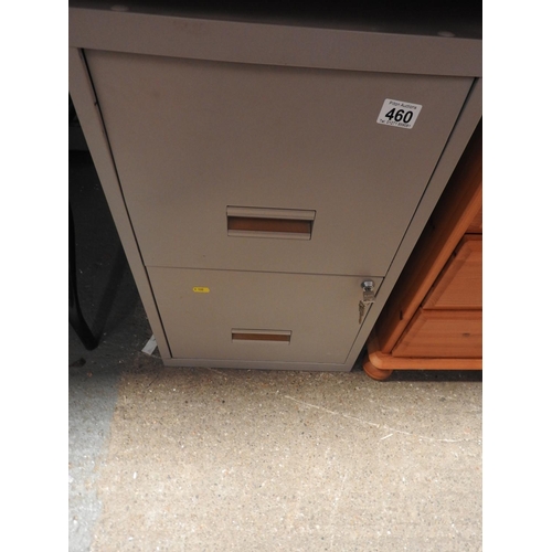 460 - 2 drawer metal cabinet