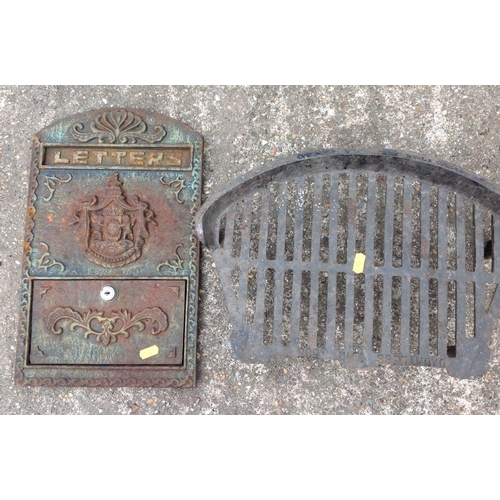 119A - Cast Iron letterbox and fire grate