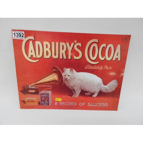 1392 - Metal sign - Cadbury's Cocoa