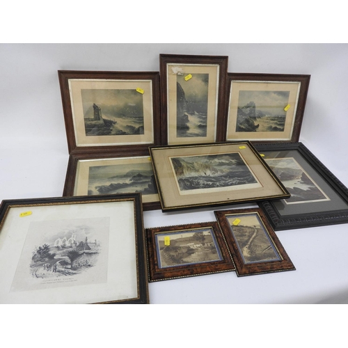 1021 - quantity of old framed prints - mainly Ilfracombe