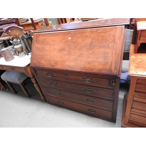 138 - Mahogany four drawer bureau - 43x 19x 43