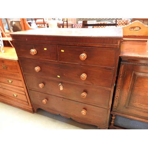 142 - Victorian Mahogany two over three chest of drawers - 40x 22x 43