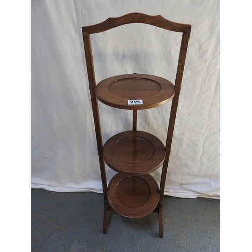 225 - Edwardian Mahogany folding cake stand