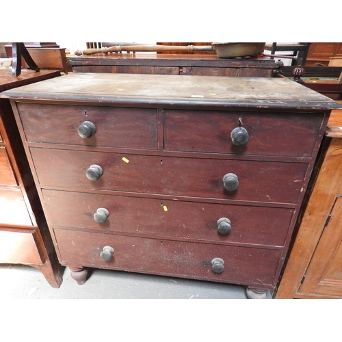 234 - Victorian Pine two over three chest of drawers in original scumble finish - 43x 20x 41