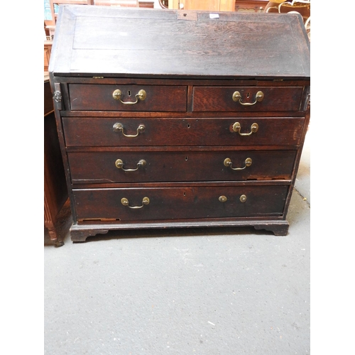 258 - 19th Century Oak bureau - 42x 20x 39