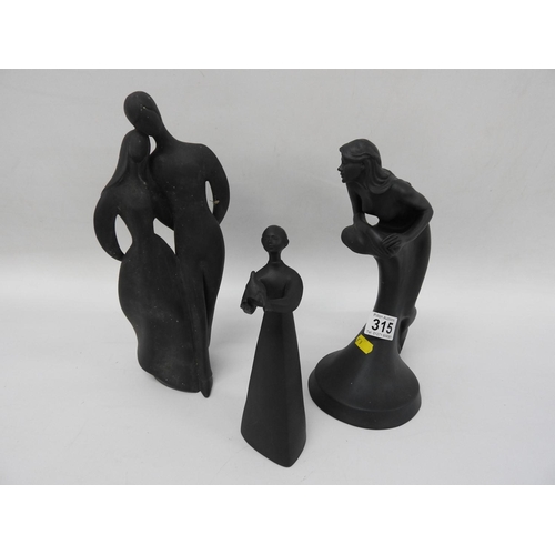 315 - 3x Royal Doulton Images figurines