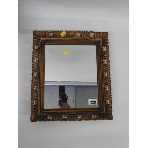 329 - Gilt wood framed mirror - 13x15