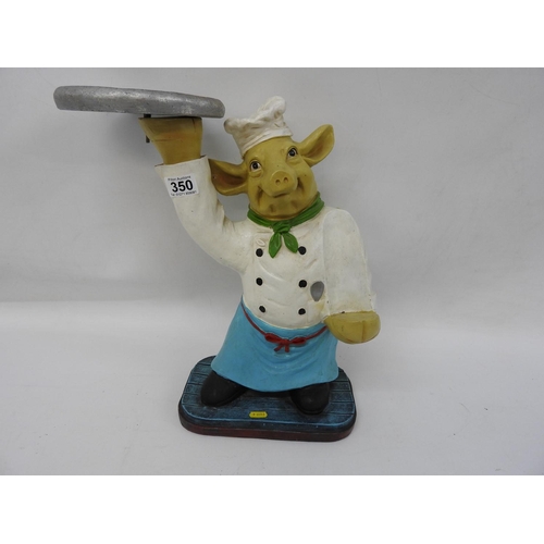 350 - Novelty Pig chef display - 18