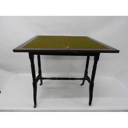 356 - Mahogany flip top card table